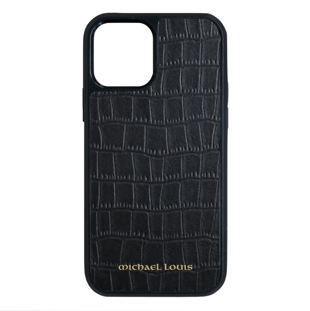 Black Croc iPhone 13 Pro Max Case Michael Louis Michael Louis Inc