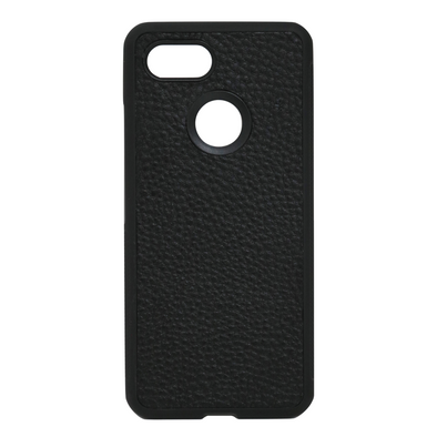 Black Pebbled Leather Pixel 3 XL Case