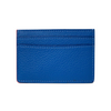 Blue Pebbled Leather Classic Card Holder
