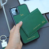 Green Pebbled Leather Classic Card Holder