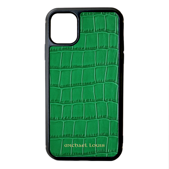 Green Croc iPhone 11 Case