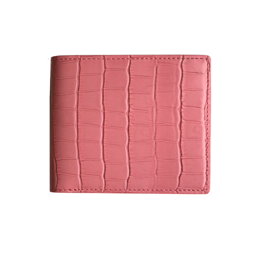Pink Croc Embossed Bifold Wallet - Bifold Wallets - Michael Louis – Michael  Louis Inc