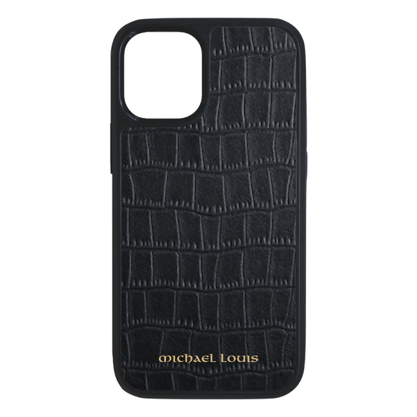Black Croc iPhone 15 Plus Case