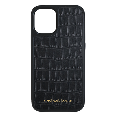 Black Croc iPhone 15 Case