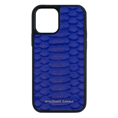 Genuine Blue Python iPhone 15 Pro Max Case
