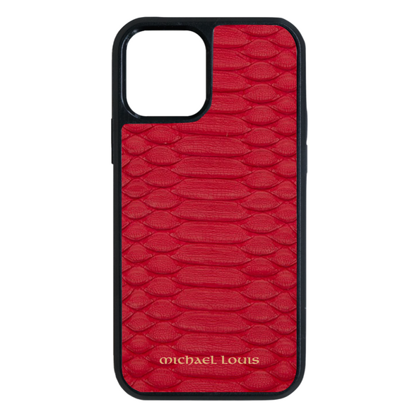 Genuine Red Python iPhone 15 Pro Case