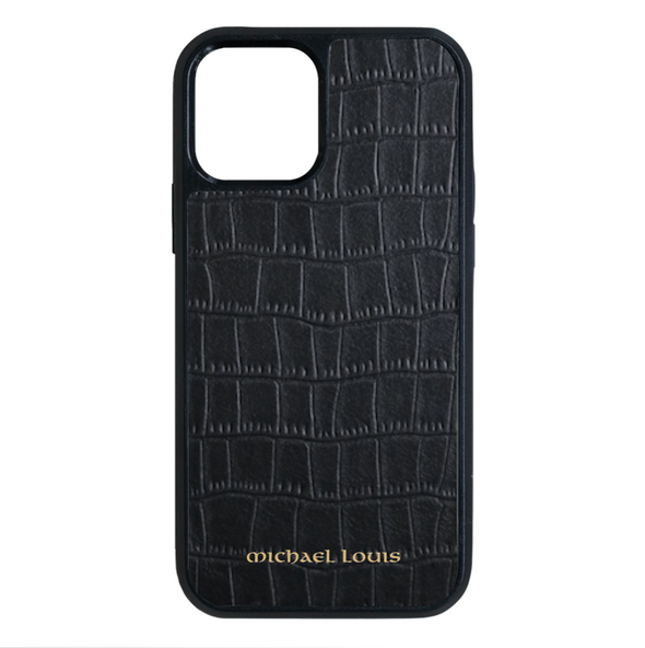 Black Croc iPhone 14 Pro Max Case