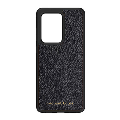 Black Pebbled Leather iPhone 14 Pro Max Case - Michael Louis