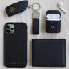 Black Pebbled Leather iPhone 13 Case