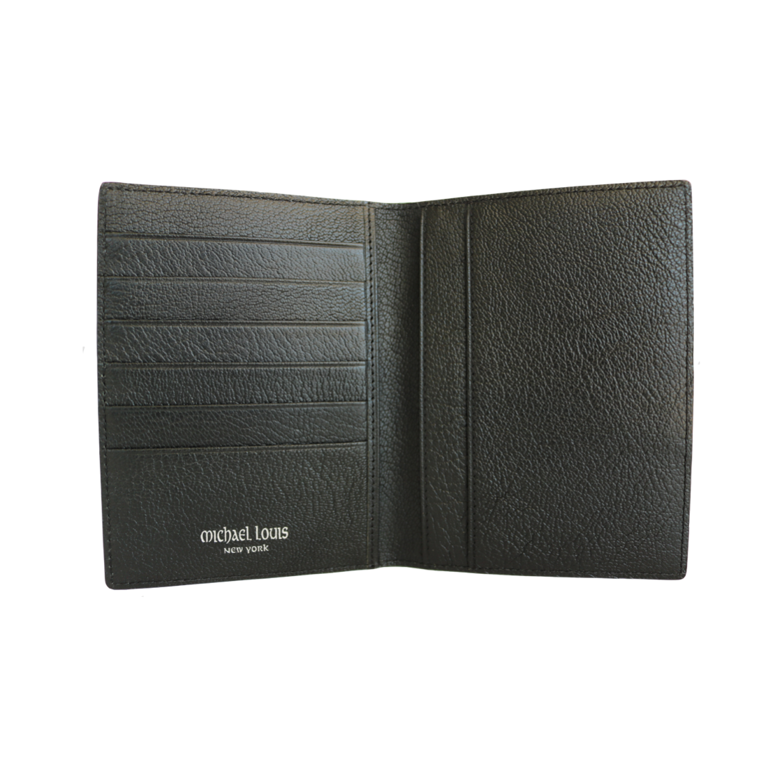 Black Ostrich Passport Holder - Leather Accessories - Michael Louis ...