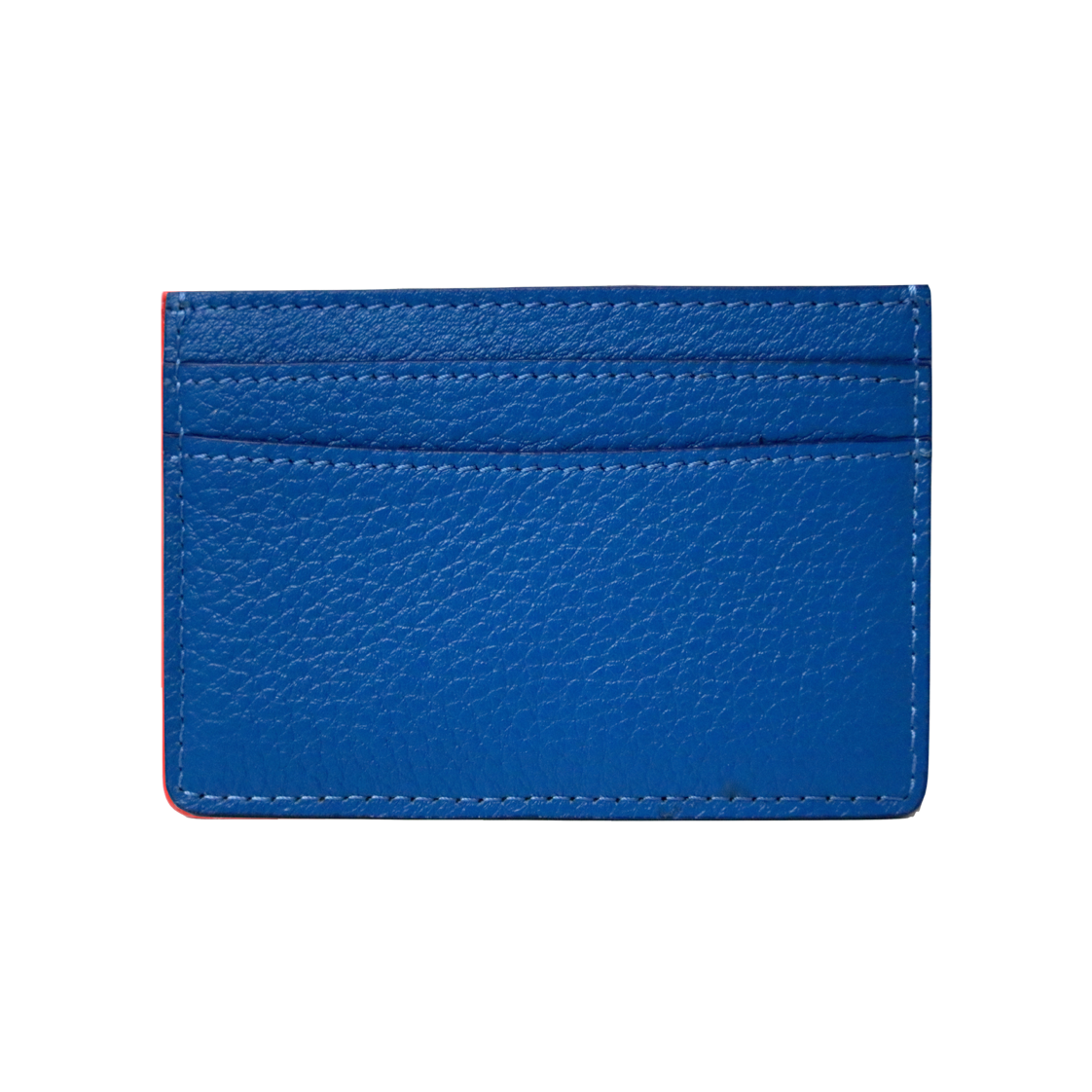 Card Pouch Blue Blue Pebbled Leather Classic Card Holder - Classic Card Holders ...