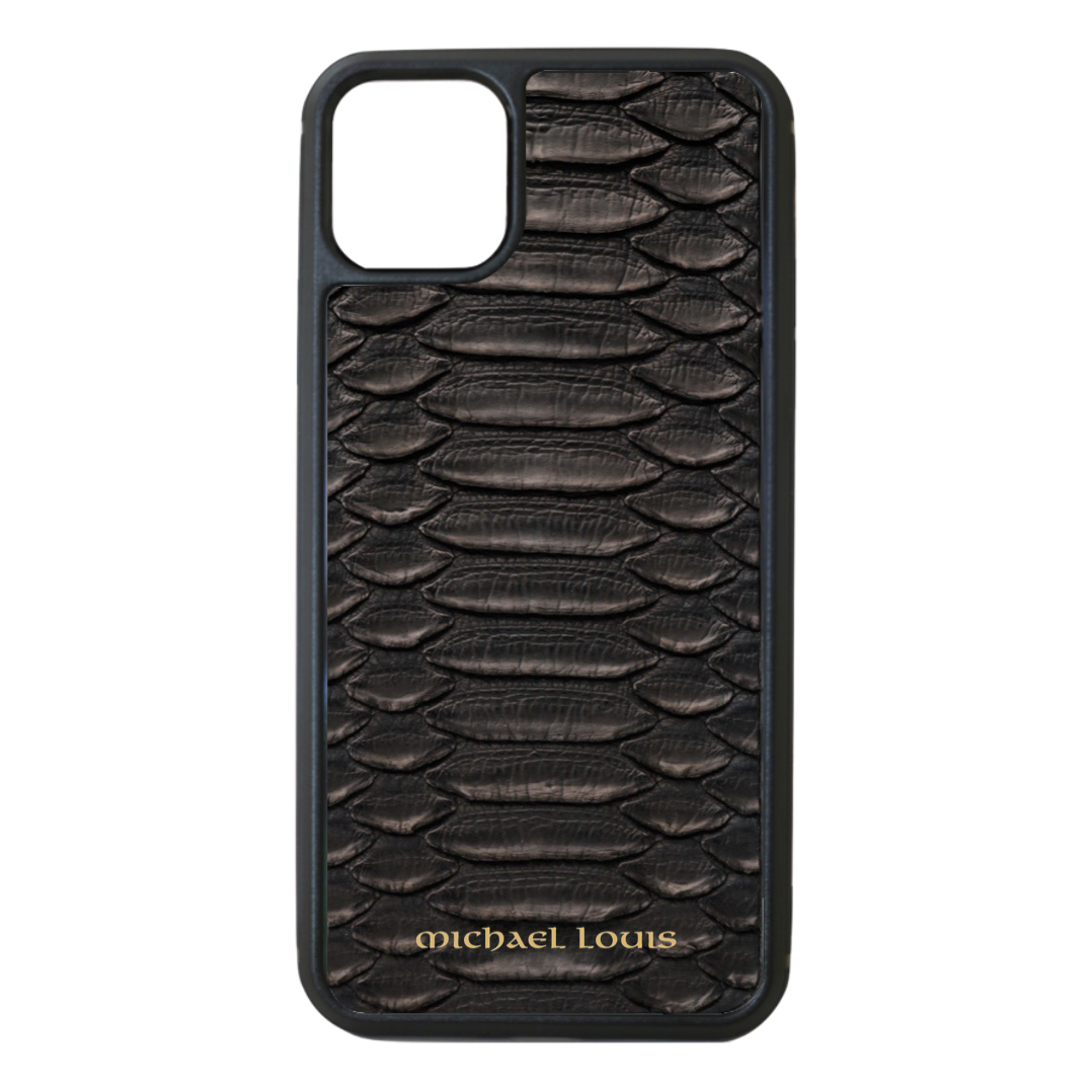 Genuine Black Python iPhone 11 Case - Michael Louis Genuine Black Python iPhone 11 Case - Michael Louis