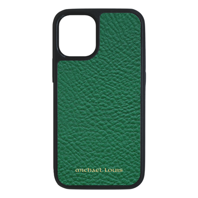 Green Pebbled Leather iPhone 12 Mini Case