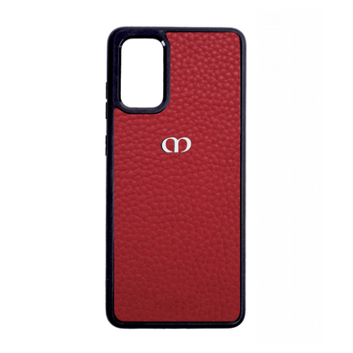 Red Pebbled Leather Galaxy S20 Case