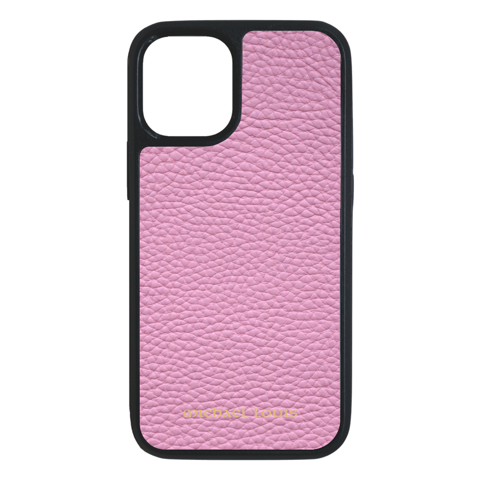 Pink Pebbled Leather iPhone 12 Mini Case - Michael Louis – Michael ...