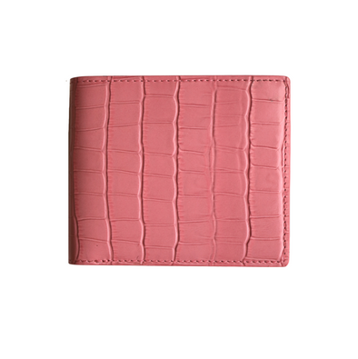 Pink Croc Embossed Bifold Wallet - Bifold Wallets - Michael Louis – Michael  Louis Inc