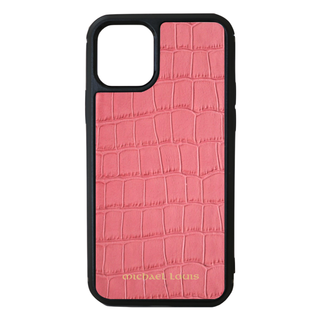 Pink Croc Embossed iPhone 11 Pro Case - Michael Louis – Michael