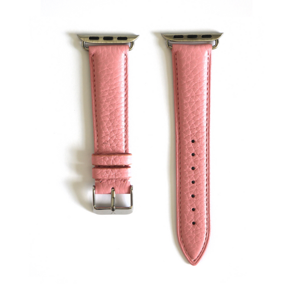 Pink Pebbled Leather Apple Watch Strap (38/40 mm)