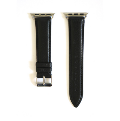 Black Pebbled Leather Apple Watch Strap (38/40 mm)