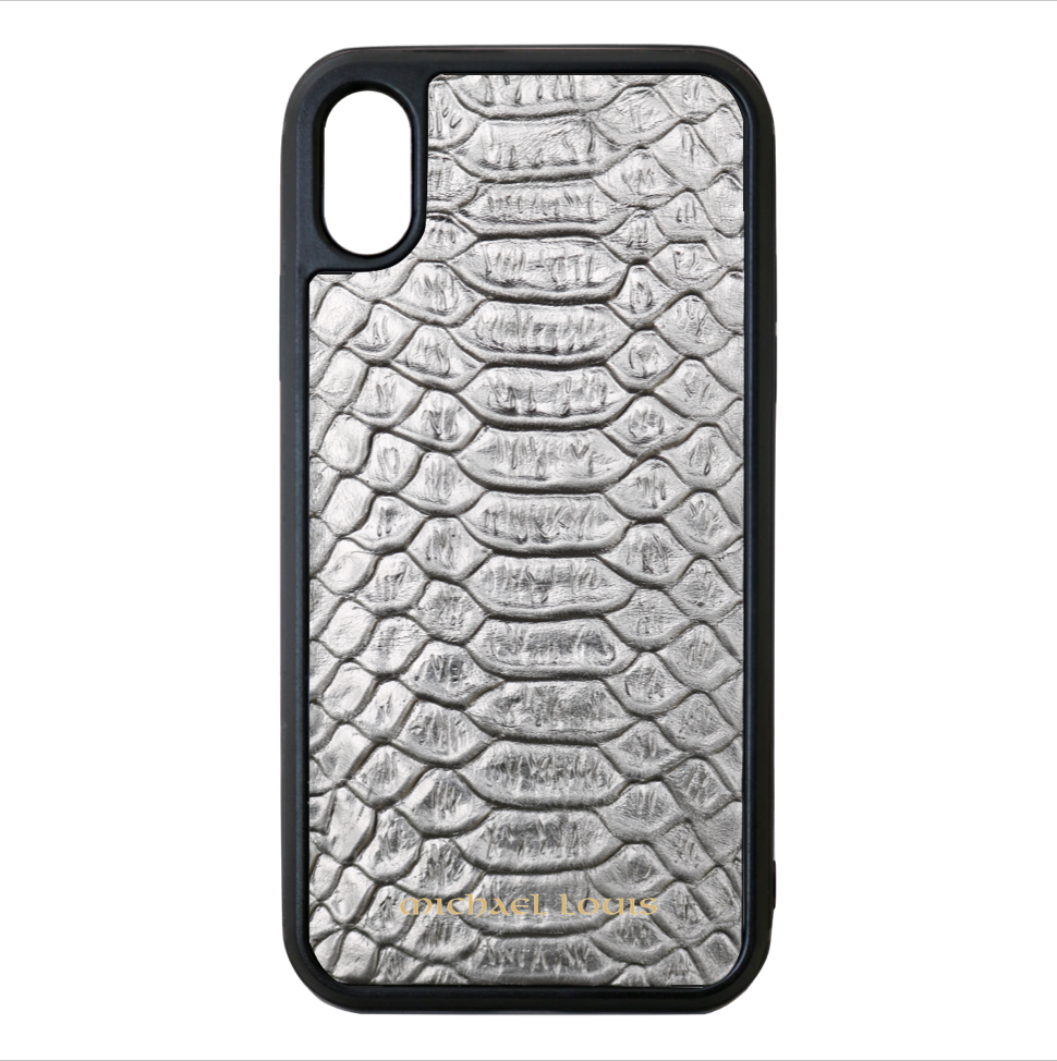 Silver Croc iPhone XS Max Case