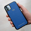 Blue Pebbled Leather iPhone 11 Pro Case